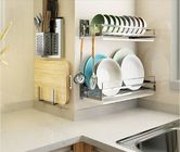 Easy Clean Wall Mounted Kitchen Rack Cabinet Stainless Steel Dish Drainer
